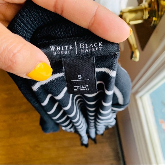 White House Black Market Long Striped Cardigan - Picture 8 of 8